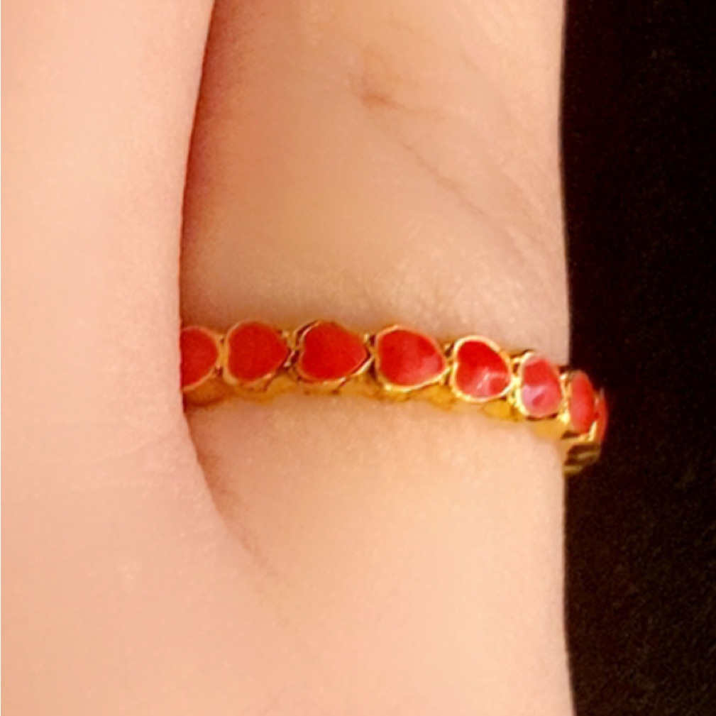 Lauren G Adams- Gold Red Heart Ring Solid Brass Base And Plated With 18k Gold 43$